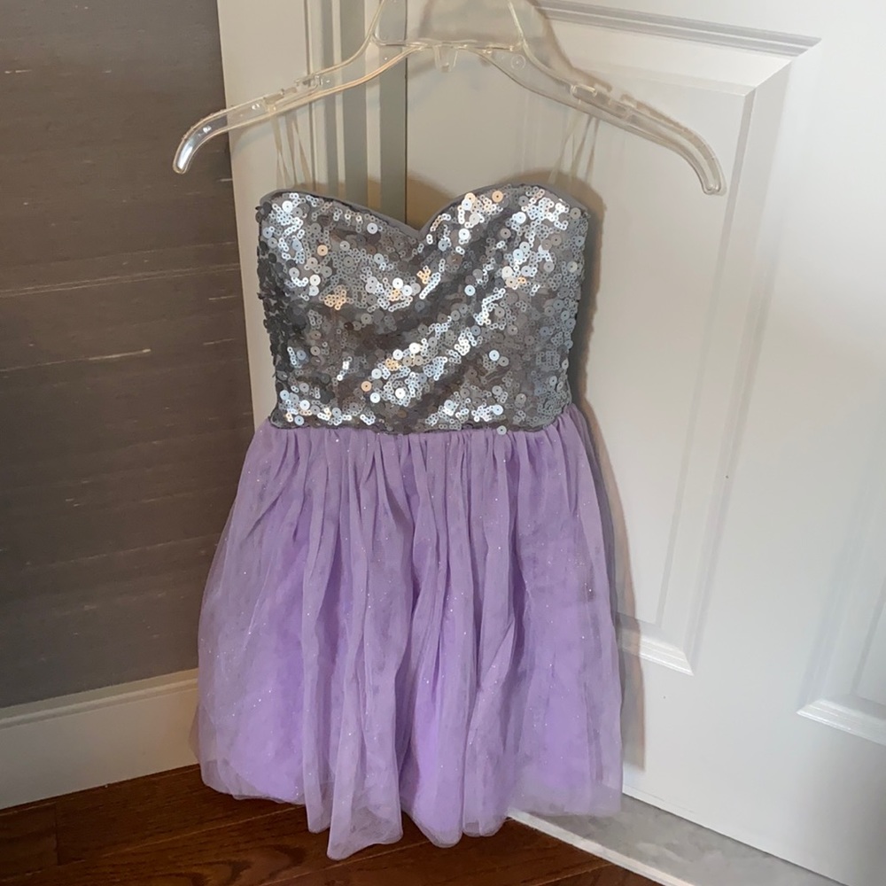 Cute silver and purple dress